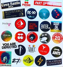 27 x Ibiza Club Stickers - Amnesia Space DC10 Pacha Ushuaia Carl Cox Circoloco