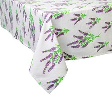 60 x 120 in. Cotton Tablecloth Lavender Fields