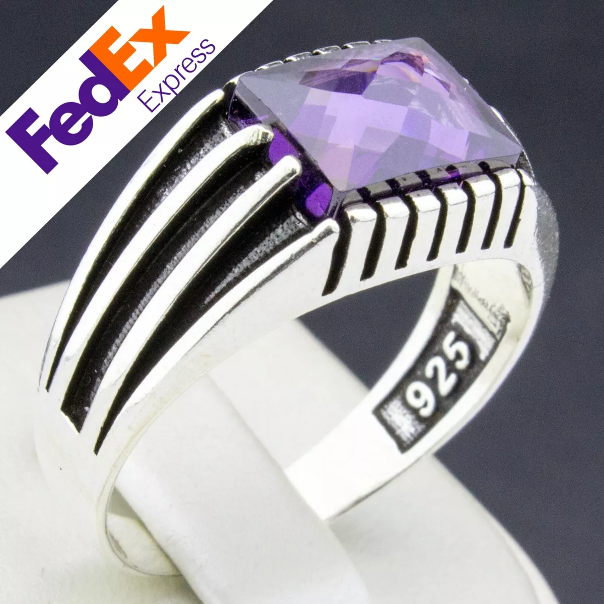Amethyst stone online ring for men