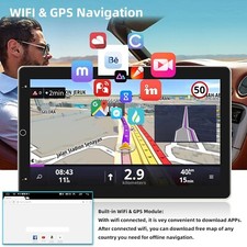 Double Din Car Stereo Vertical CARPLAY ANDROID Bluetooth 10 INCH Touch Screen