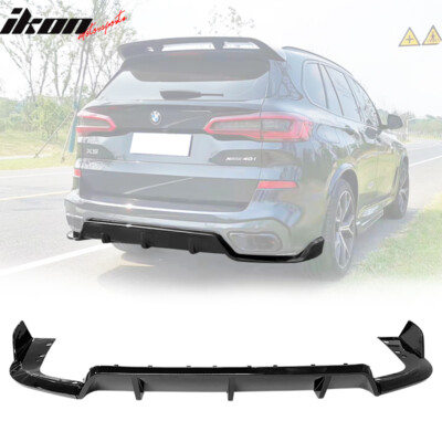 Fits 19-25 BMW G05 X5 M Sport Rear Bumper Lip 3PC ABS Gloss Black