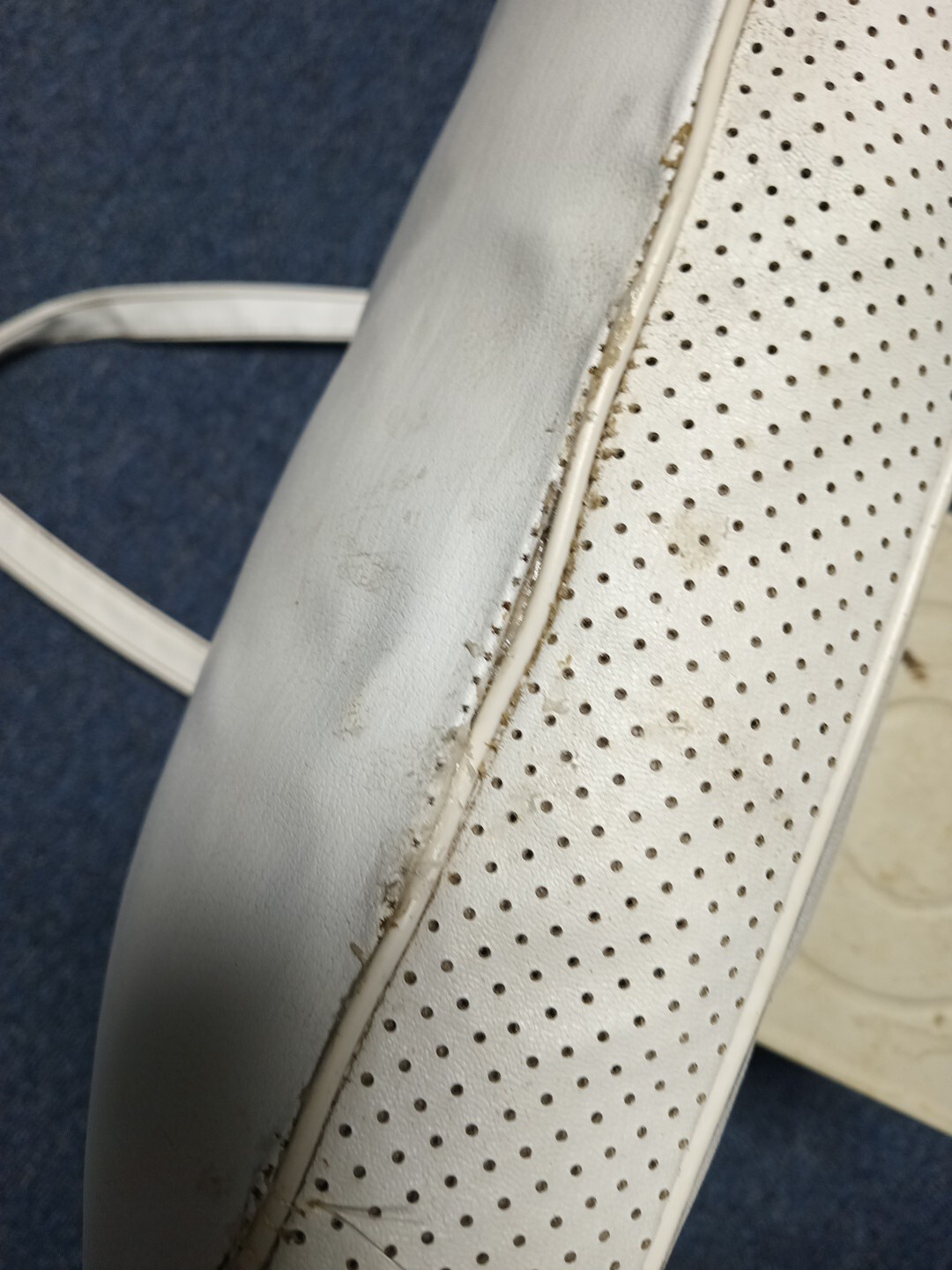 Two Vintage Kapok Boat Seat Cushions White 15"x15" Red Head Brand eBay