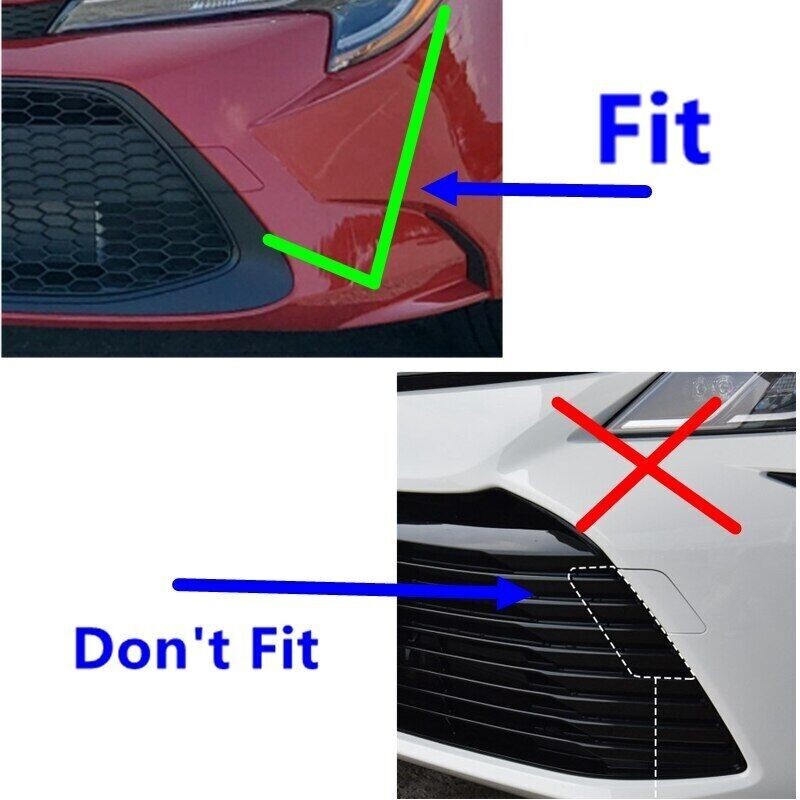 Front Bumper Tow Eye Hook Cover For Toyota Corolla LE/XLE 2020-2021 - Plastic