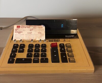 VTG Sharp COMPET CS-2302 Electronic Calculator Machine Tested (1982)