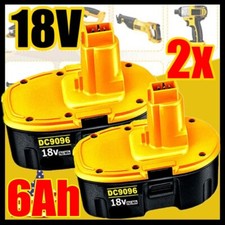 2PACK 18V For Dewalt 18 VOLT 6.0Ah DC9096 DC9098 NiMh Battery DC9099 Replacement
