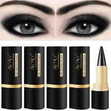 5-piece black gel eyeliner pencil set, anti smudge waterproof matte eyeliner pen