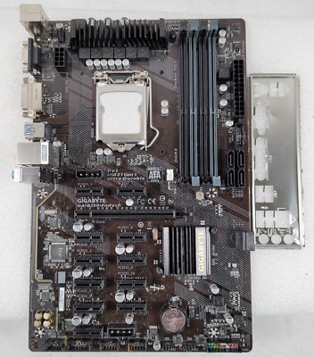 Gigabyte GA-B250-FinTech LGA1151 ATX Motherboard DDR4 PCIe Crypto Mining; Tested
