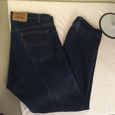 Vtg Levis 20505-0217 Mens Denim Jeans Orange Tab 42W 30L Blue USA Made Free Ship