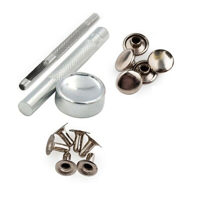 Single Cap Rivet Tool 100 Single Cap Rivets Stud Rapid with Setter Tool Rivets Leather Craft ...