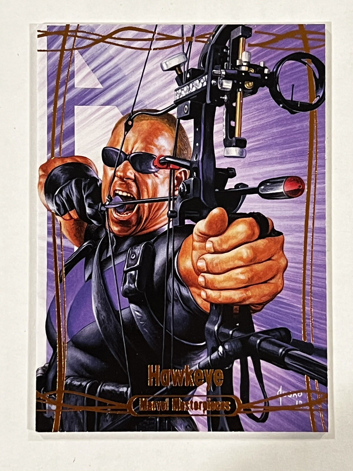 2016 Marvel Masterpieces Orange #55 Hawkeye 84/99 Single Tier 2 NM/M😍*