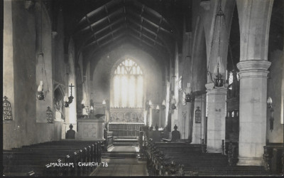 Marham, Norfolk - Kirche (Heilige Dreifaltigkeit) - RP Postkarte um 1930er Jahre