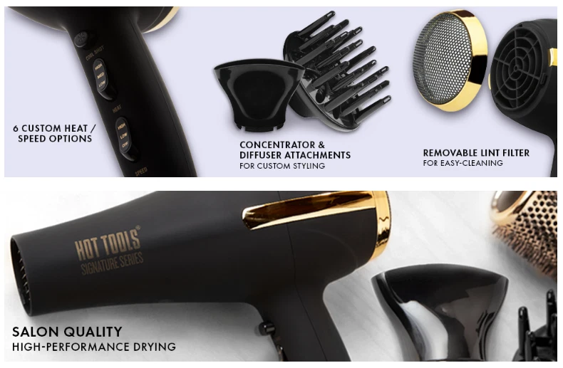 Secador de pelo de cerámica iónica Hot Tools Pro Signature (A25) Foto 3 de 4