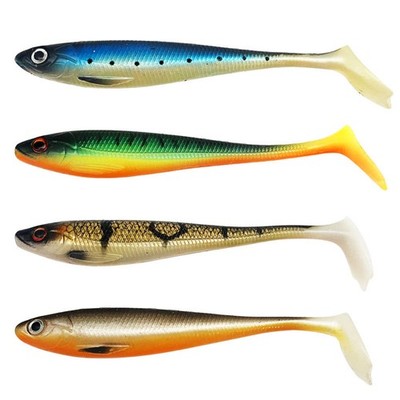 14pcs Soft Plastic Lures Swimbait T Tail Lure Bass Bait Soft PVC Fresh/Saltwater