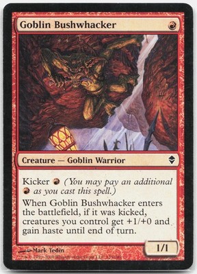 Goblin Bushwhacker C Zendikar ZEN 125 2009 NM