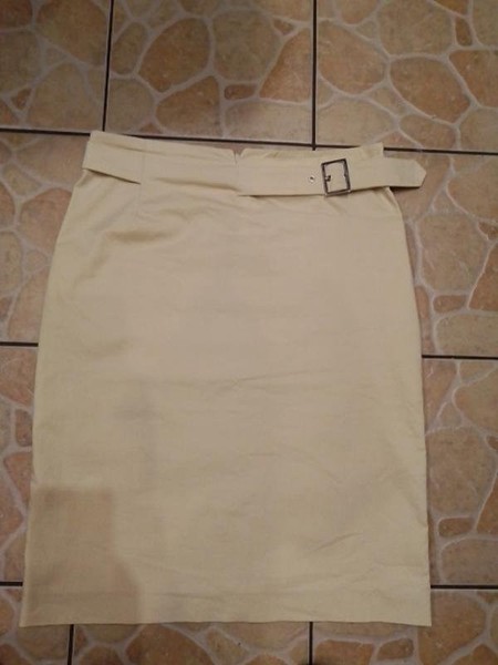 Women Armani Collezioni Skirt Beige Nylon 38 / M /