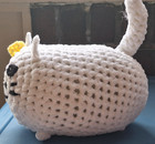 hand crocheted loaf cat with kitten 5 in. by 8 in. — photo 3