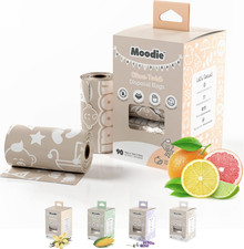 CITRUS SCENTED Disposable Diaper Bags (90 BAGS) | Leak Proof, Travel-Friendly Re