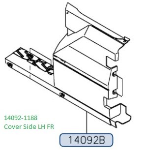 15 Kawasaki Mule Pro FXT 4x4 Left Side Cover Kaf820 for sale