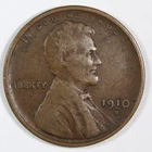 1910-S Lincoln Wheat Cent Semi-Key Date Rare Fine Free Shipping