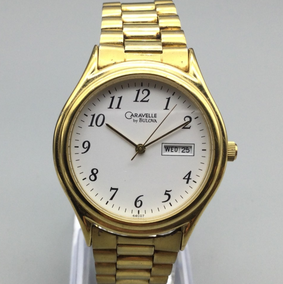 Caravelle By Bulova Watch Women 35mm Gold Tone Day Date  display picture 1