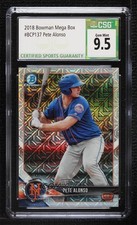2018 Bowman Chrome Prospects Mega Box Mojo Refractor Pete Alonso CSG 9.5 zg6
