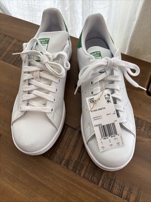adidas Stan Smith Cloud White Green FX5502 Leather Low Top Men Sneaker Sz 6 1/2