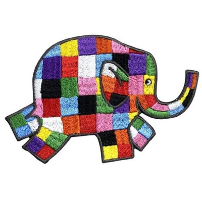 Elmer der Elefant Aufnäher Patch süß Patchwork Cartoon offiziell lizenziertes Abzeichen