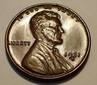 1931 S Lincoln Wheat Cent Beautiful Color Low Mintage Key Date AU