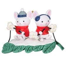 Merry Mice With Popcorn Garland 2024 Keepsake Ornament