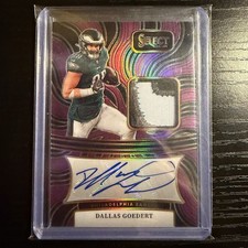 2024 Panini Select - Signature Memorabilia Dallas Goedert Purple Prizm /49 