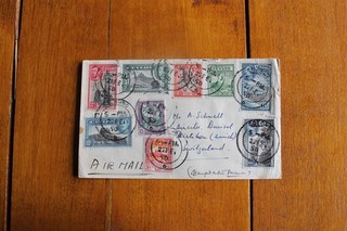 1950 Brief Ceylon grosse BF gel. Colombo an Durisol A.G. in Dietikon CH