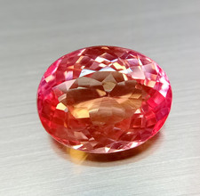 9.55 Ct Certified Natural Ceylon Padparadscha Sapphire Oval Cut Loose Gemstone