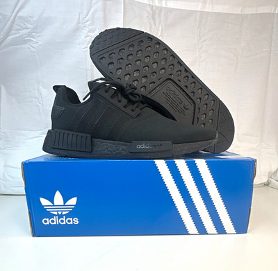 adidas NMD R1 Men's PRIMEBLUE Triple Black Men Size 10.5