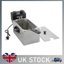 Deep Fat Fryer 3 Litre Compact Steel Fryer For Chips, Chicken, Onion Rings
