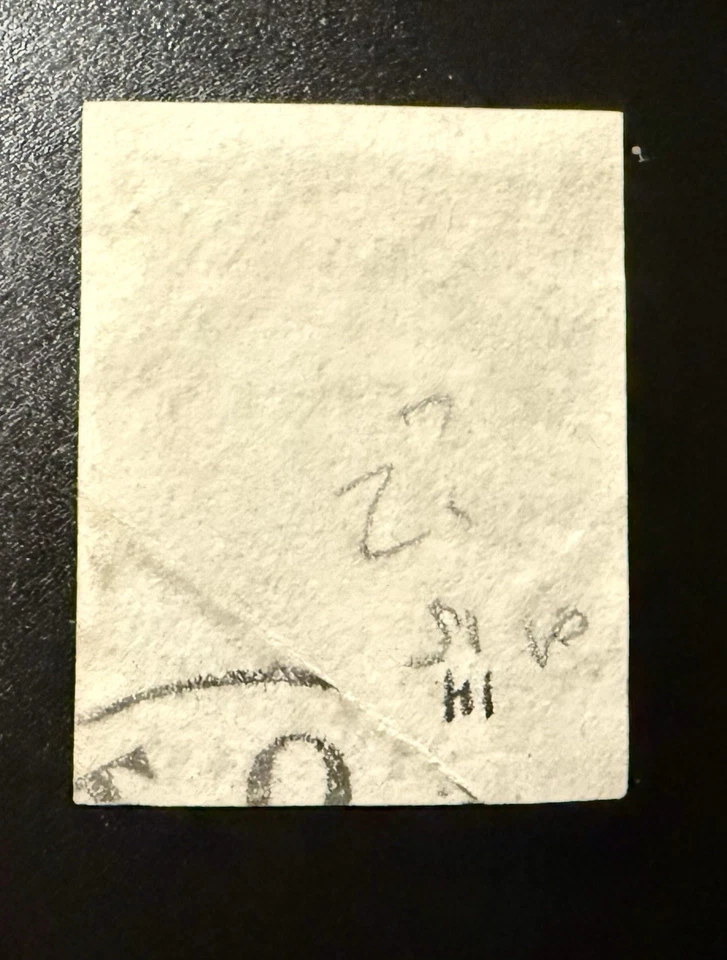 US Scott #15 used 10c green 1855 Washington type III, imperforate, light cancel - Image 2 of 2