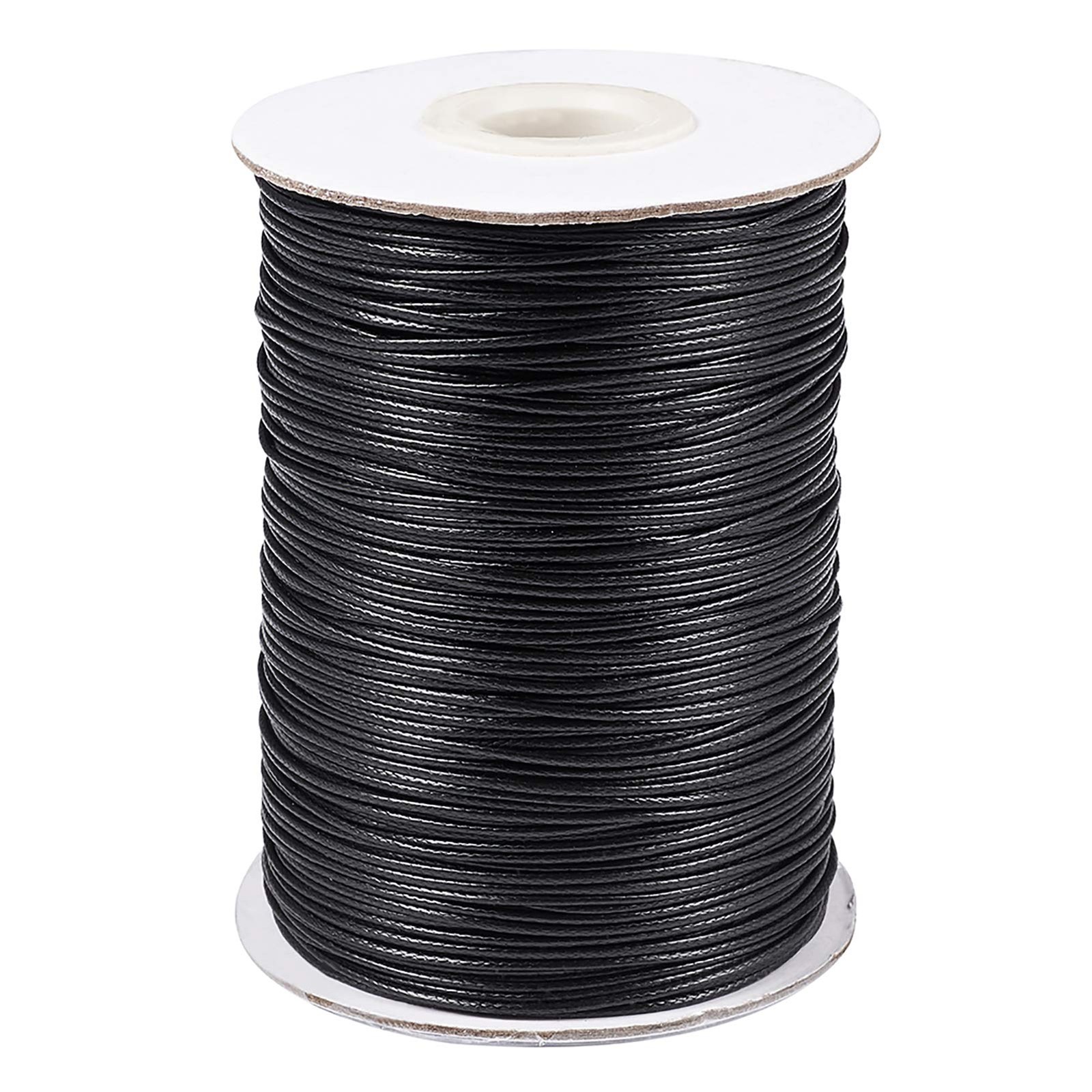Cordon en polyester ciré 1mm de 100m pour création de bijoux et colliers DIY