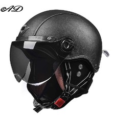 Casco Moto Scooter Harley Vintage Retrò Jet Uomo Donna Omologato Visiera