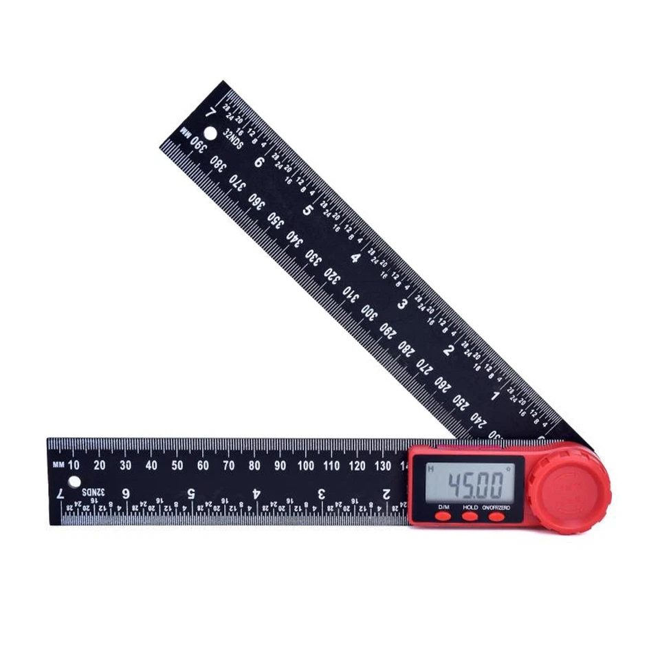 LCD Digital Display 200mm 0-360° Angle Finder Ruler Protractor Measure Meter - Image 2 of 4