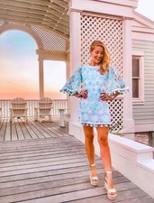Lilly Pulitzer Jackelin Romper Bali Blue Sea To Sea 6 GRAIL UNICORN