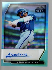 2026 Leaf Metal Base Autograph Prismatic Platinum #BA-AG1 Asbel Gonzalez 7/8