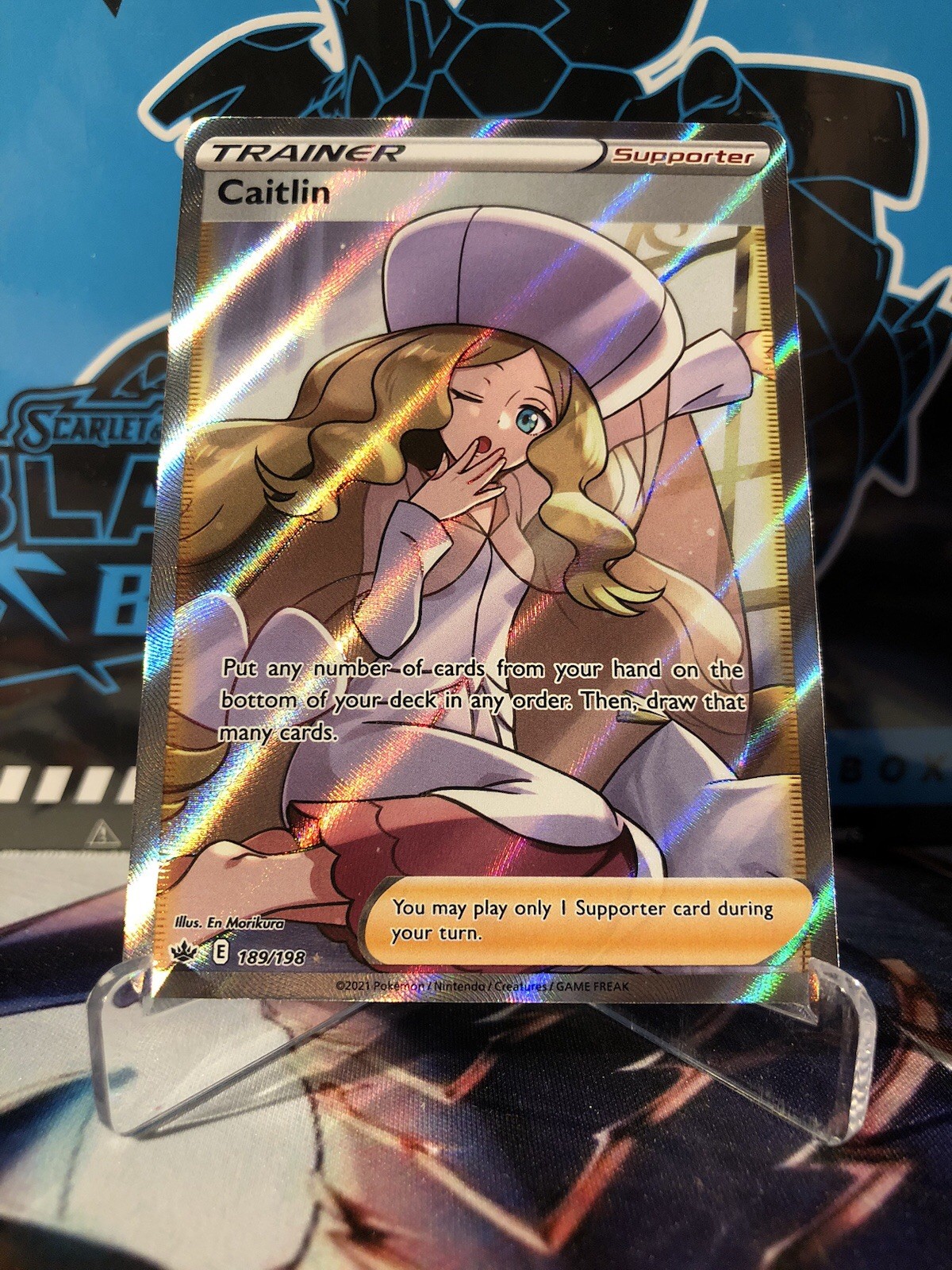 Caitlin 189/198 Chilling Reign Full Art Ultra Rare Pokemon Card NM