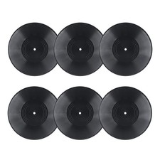 6 Pack 12 Inch Blank Vinyl Records Decor, Fake Record Wall Display for 70s 80...