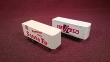 #2 HO TYCO PIGGYBACK TRAILER VAN PAIR - SANTA FE & SEA LAND