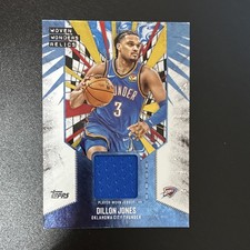 2025-26 Topps Woven Wonders Relics Dillon Jones Player-Worn Jersey WW-DJ Thunder