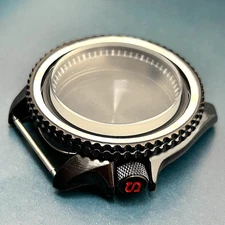 42.5mm Black Ring Watch Case Mod For nh35 nh36 Movement  3.8 Crown 5ATM