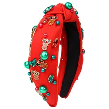 TULOBI Christmas Headband for 1 Count (Pack of 1), Red Style 4 
