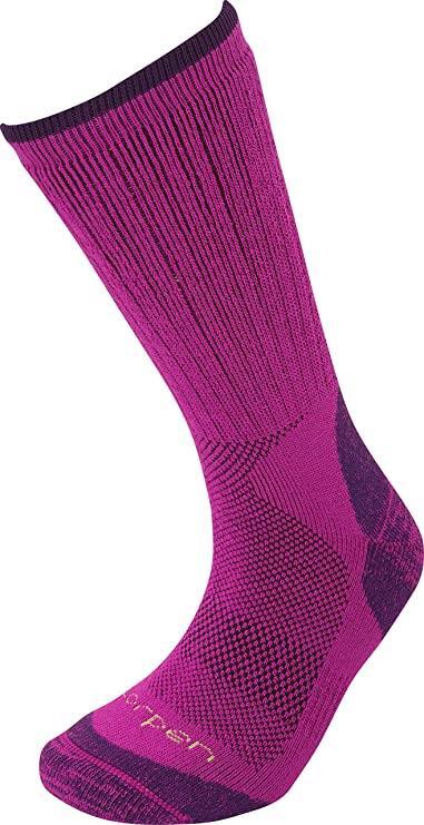 Calcetines Lorpen Mujer T2 Peso Medio Senderista Merino Crew Violeta Talla M - Reino Unido Talla 5.5-8