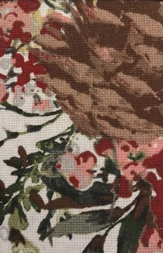 Ralph Lauren Cream Pine Cones & Floral Rectangle Table Cloth ~60 X 104 “ - Picture 5 of 5