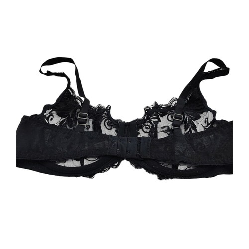 Soma Sensuous Unlined Bra Women's 34C Black Lace Non-Paddded Sheer Balconette - Picture 6 of 8