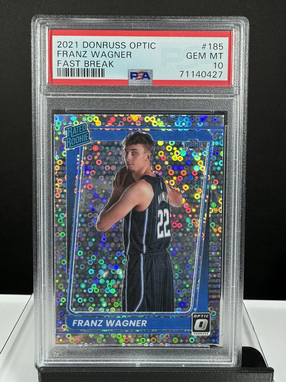 2021 Donruss Optic Franz Wagner Rated Rookie Silver Disco Prizm PSA 10! #185